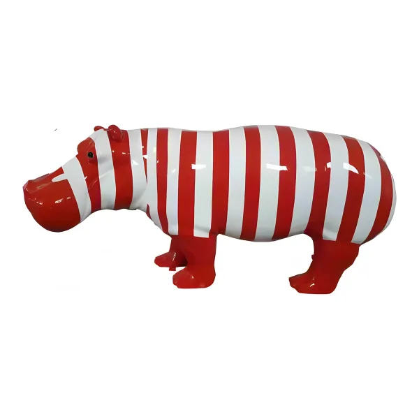 Figura dekoracyjna Hipopotam wym. 79×180cm z żywicy