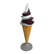 Figura dekoracyjna Lody soft w rożku H: 130cm z żywicy