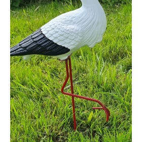 Figura ozdobna ogrodowa BOCIAN MAŁY H: 46cm do ogrodu - zdjęcie 6