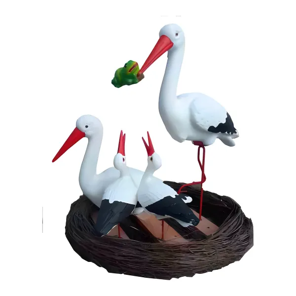 Figura dekoracyjna Bocian H: 80cm z żywicy