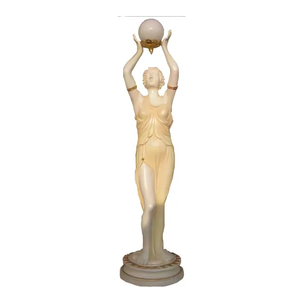 Figura dekoracyjna Kobieta klasyczna (lampa) H: 180cm z żywicy