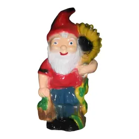 Figura dekoracyjna Krasnal ze słonecznikiem H: 40cm z żywicy - zdjęcie 2