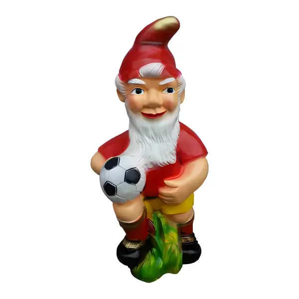Figura dekoracyjna Krasnal z piłką H: 71cm z żywicy