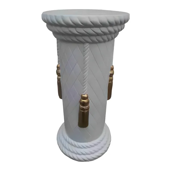Figura dekoracyjna Postument ze sznurem i frędzlami H: 76cm z żywicy