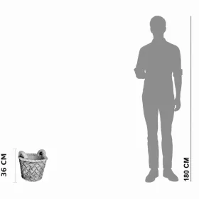 Figura ogrodowa Koszyk wiklinowy H: 36cm betonowa - zdjęcie 2