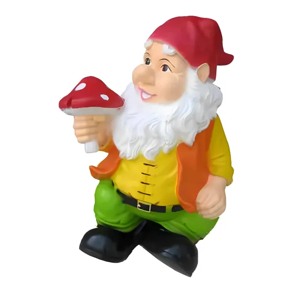 Figura dekoracyjna Krasnal z grzybem H: 40cm z żywicy