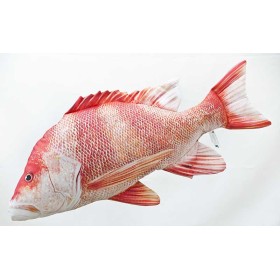 Poduszka dekoracyjna ryba Lucjan czerwony 80 cm maskotka - zdjęcie 1