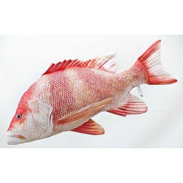 Poduszka dekoracyjna ryba Lucjan czerwony 80 cm maskotka