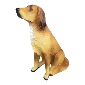 Figura dekoracyjna Pies golden retriever siedzący H: 75cm z żywicy - zdjęcie 2