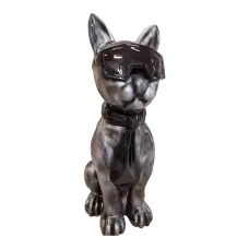 Figura dekoracyjna Pies z okularami H: 80cm z żywicy
