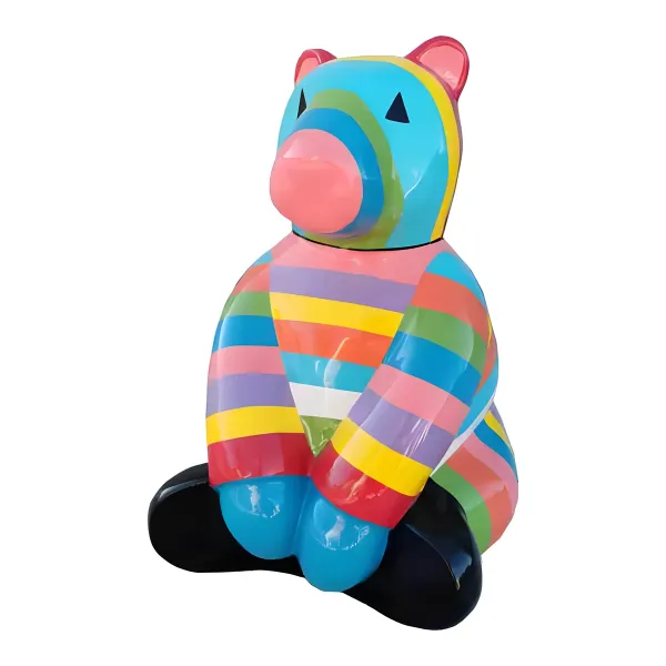 Figura dekoracyjna Niedźwiedź siedzący H: 178cm z żywicy
