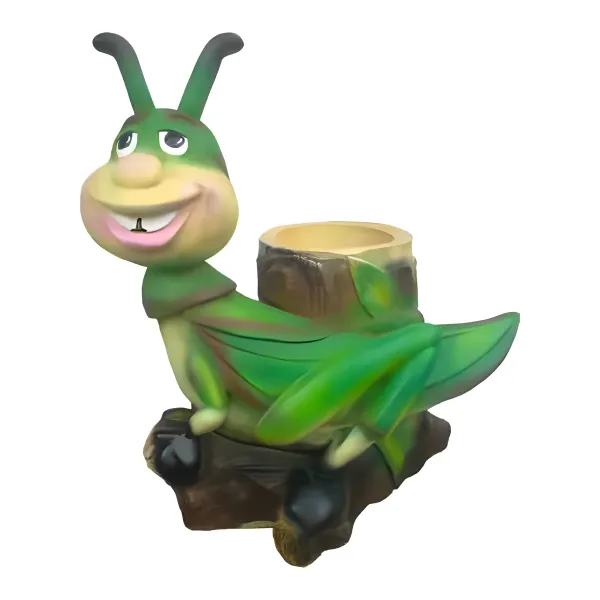 Figura dekoracyjna Konik polny z donicą H: 48cm z żywicy