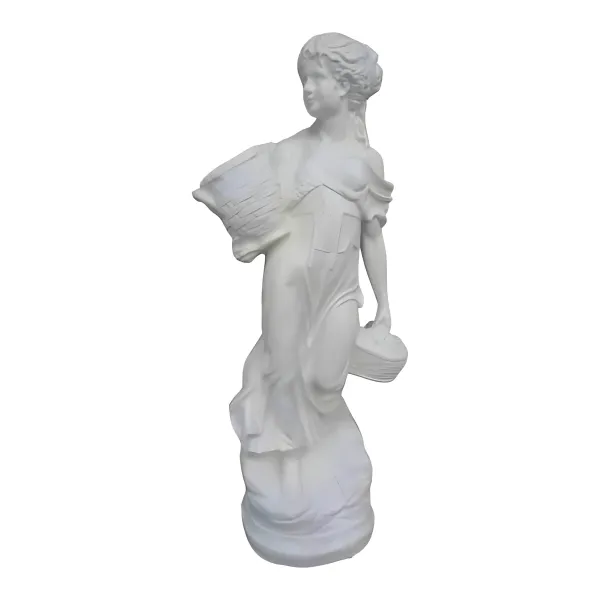 Figura dekoracyjna Kobieta z koszami H: 135cm z żywicy