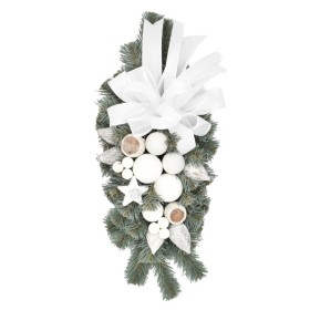 Rogal dekorowany srebrzysty 40 cm BIANCO - zdjęcie 1