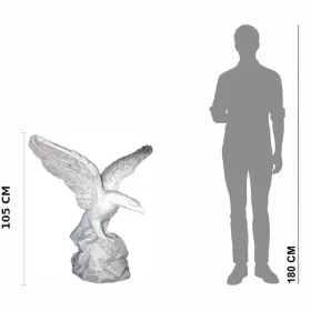 Figura ogrodowa Orzeł na kamieniu Wielki H; 105cm betonowa - zdjęcie 2