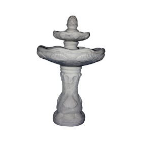 Duża fontanna ogrodowa F26 H: 100 cm biały cement - zdjęcie 2