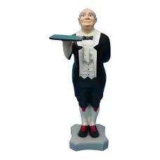 Figura dekoracyjna Kelner H: 110cm z żywicy