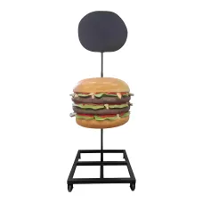 Figura dekoracyjna Hamburger z tablicą H: 185cm z żywicy