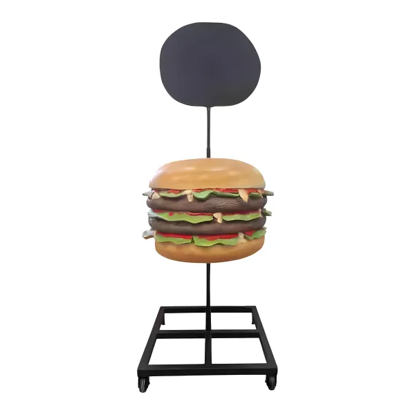 Figura dekoracyjna Hamburger z tablicą H: 185cm z żywicy