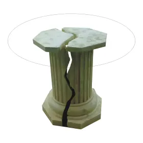 Figura dekoracyjna Stolik na kolumnie H: 75cm z żywicy - zdjęcie 2