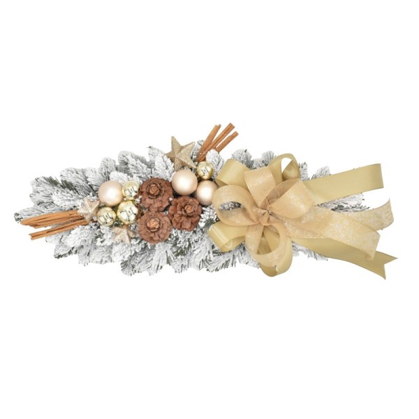Rogal dekorowany ośnieżony 55 cm PROSECCO