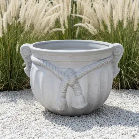 Figura ogrodowa Wazon ze sznurem H: 25cm betonowa - zdjęcie 1