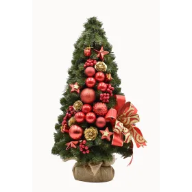 Choinka stożkowa dekorowana 60 cm RED - zdjęcie 2