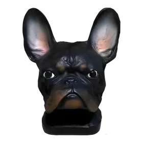 Figura dekoracyjna Pies głowa buldog francuski H: 35cm z żywicy - zdjęcie 2
