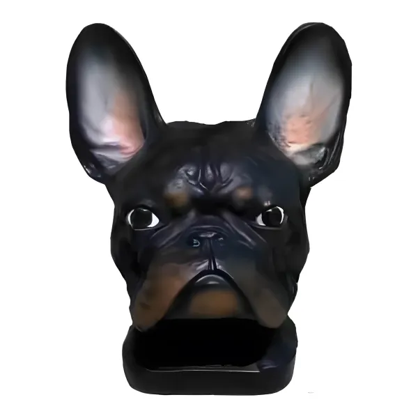 Figura dekoracyjna Pies głowa buldog francuski H: 35cm z żywicy