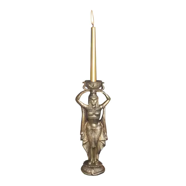 Figura dekoracyjna Świecznik egipski H: 37cm z żywicy
