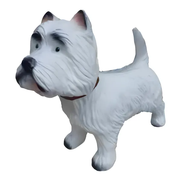 Figura dekoracyjna Pies west highland terrier stojący wym. 30×55cm z żywicy