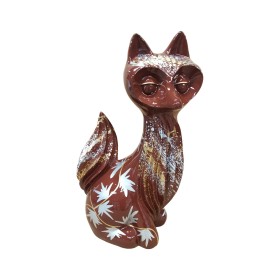 Figura Lis Pop-Art Autumn Splash brązowo-złota wysoki połysk żywica H: 60cm - zdjęcie 1