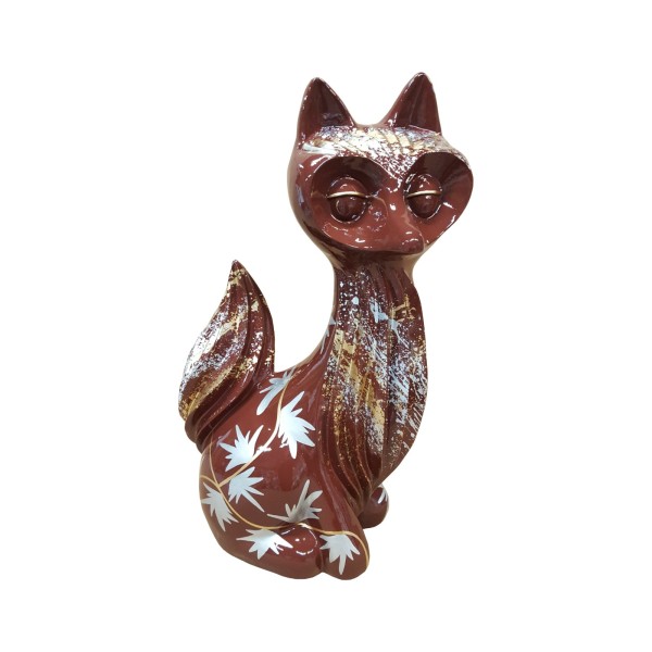 Figura Lis Pop-Art Autumn Splash brązowo-złota wysoki połysk żywica H: 60cm
