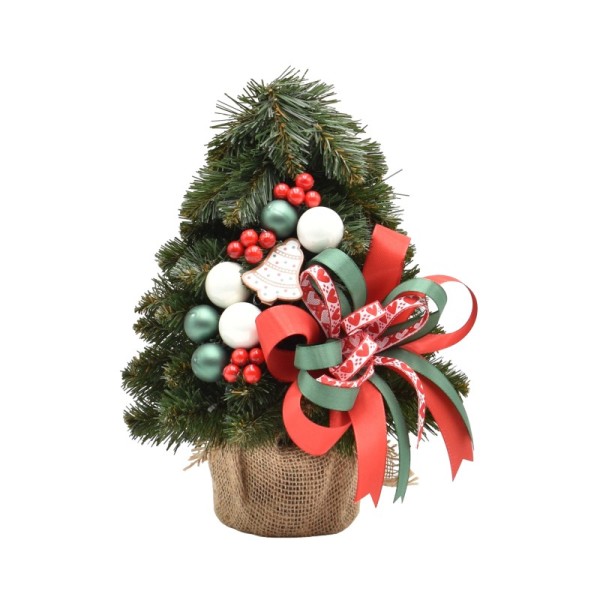 Choinka stożkowa dekorowana 30 cm NATALE