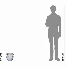 Figura ogrodowa Donica Wazon ze sznurkiem H: 28cm betonowa - zdjęcie 2