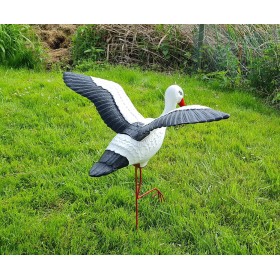 Figura ozdobna ogrodowa BOCIAN LECĄCY H: 75cm do ogrodu - zdjęcie 7