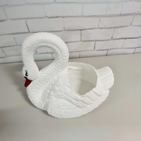 Figura ozdobna Łabędź donica duży H: 47 cm ogrodowa - zdjęcie 6