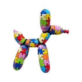 Figura Balloon Dog XL Pop-Art Puzzle Jigsaw Hard-edge wysoki połysk żywica H: 110cm - zdjęcie 2