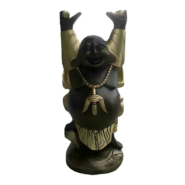Figura dekoracyjna Śmiejący się Budda wym. 57×33cm z żywicy