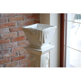 Elegancka donica w stylu greckim, klasyczna dekoracja H: 27,5 cm waza misa - zdjęcie 6