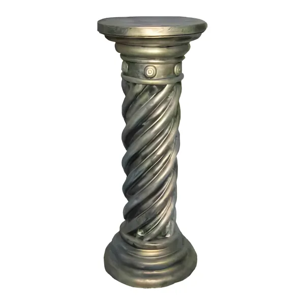 Figura dekoracyjna Kolumna skręcana złota H: 75cm z żywicy