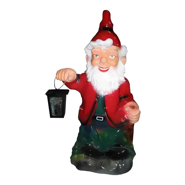 Figura dekoracyjna Krasnal z latarnią H: 75cm z żywicy
