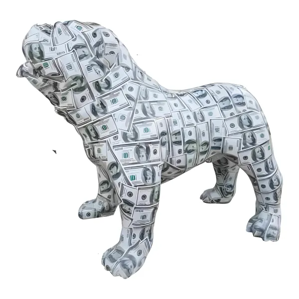Figura dekoracyjna Pies wym. 74×90cm z żywicy
