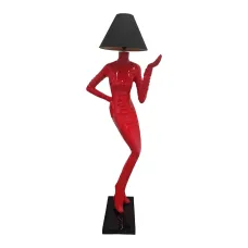 Figura dekoracyjna Lampa figura kobiety H: 180cm z żywicy