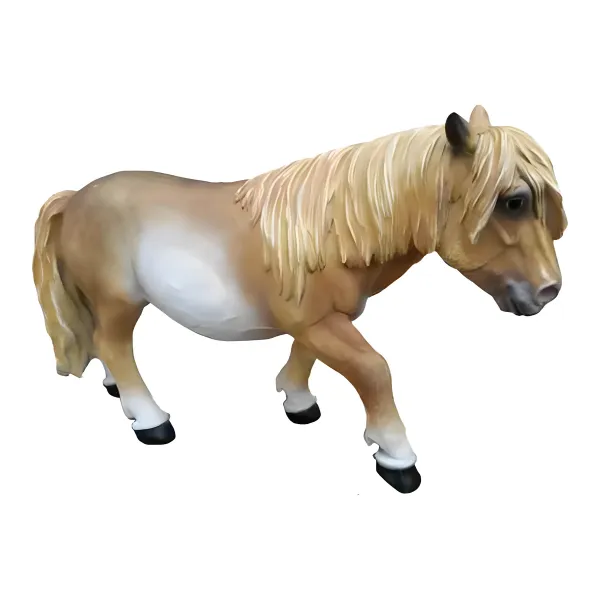 Figura dekoracyjna Kucyk szetlandzki wym. 49×80cm z żywicy