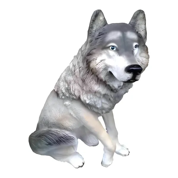 Figura dekoracyjna Wilk H: 60cm z żywicy