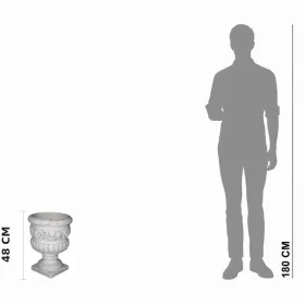 Figura ogrodowa Donica Wazon róża H: 48cm betonowa - zdjęcie 2