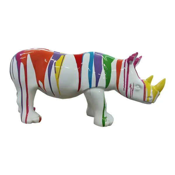 Figura dekoracyjna Nosorożec wym. 35×75cm z żywicy