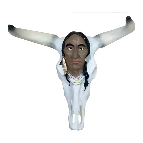 Figura dekoracyjna Czaszka byka H: 60cm z żywicy