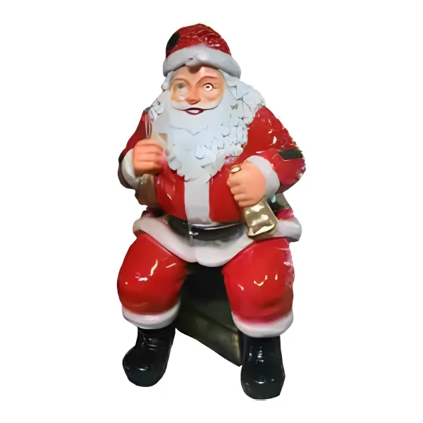 Figura dekoracyjna Św. Mikołaj siedzący H: 80cm z żywicy